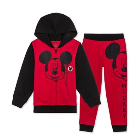 Disney MickeyMouse Colorblocked Hoodie &JoggerSet - Picture 1 of 8